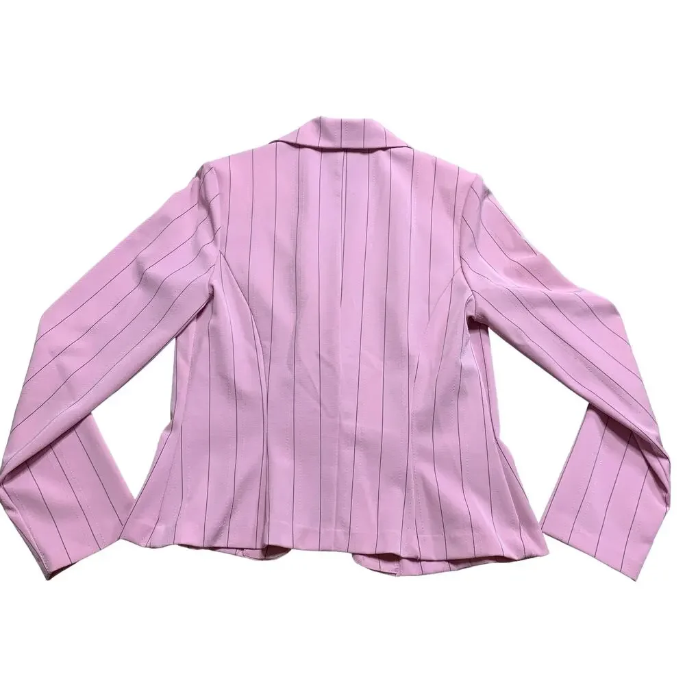 Vintage Y2K Pink Pinstripe Blazer Size 11